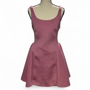 Maeve Anthropologie Dusty Rose Scuba Fit & Flare Mini Dress Women's Small S